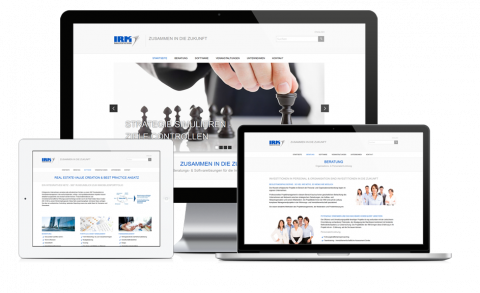 Individuelles Webdesign für das Berliner Unternehmen IRM Management Network GmbH